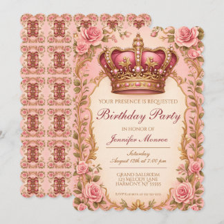 Convite Coroa Ornata de Aniversário da Princesa Real