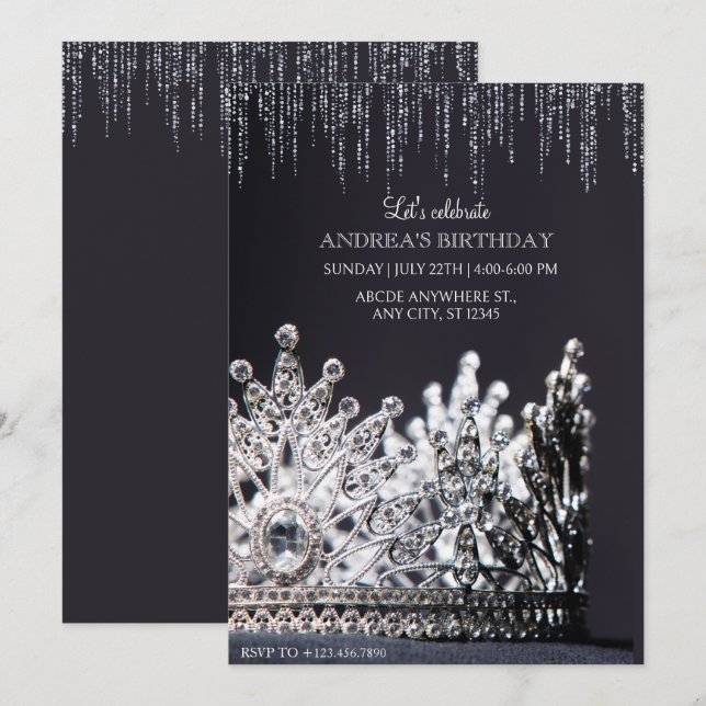 Convite Coroa Rainha (Frente/Verso)