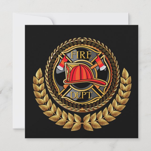Convite Corpo de Bombeiros Elegante (Frente)
