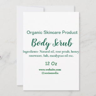 Convite Corpo natural verde orgânico esfregar manteiga adi