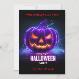 Convite Corporate Business Halloween Office Party Logo