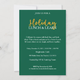 Convite Corporate Holiday Lunch & Learn Invite