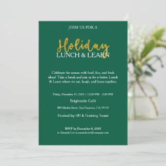 Convite Corporate Holiday Lunch & Learn Invite