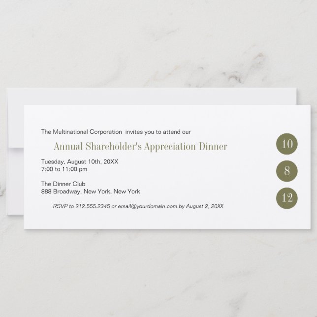 Convite Corporativo de Três Círculos (Frente)