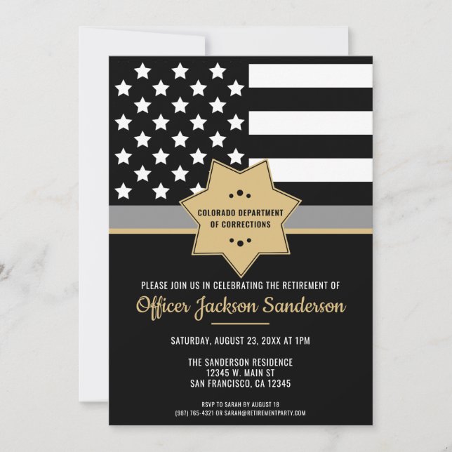 Convite Correções Oficial Retimentar Linha de Prata Fina (Frente)