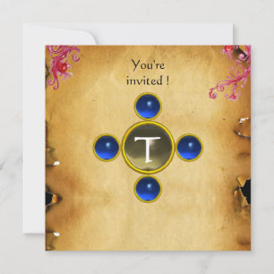 Convite CORREDORES NO Sapire DO monograma DA TEMPESTADE