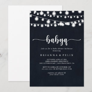 Convite Corrente de Cordas Luzes BebêQ Churrasco de Chá 