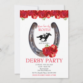 Convite Correr para o Partido de Raça Rosa Derby