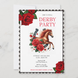 Convite Correr para o Partido de Raça Rosa Derby