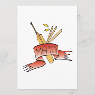 Convite Correspondência de críquete