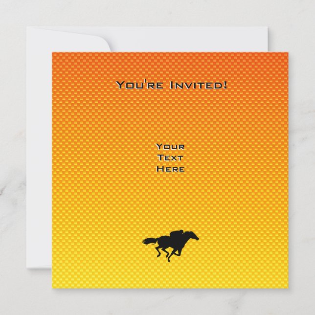 Convite Corrida de cavalos (Frente)