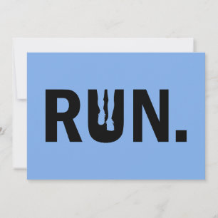 Convite Corrida de Silhouette para a Maratona Runner