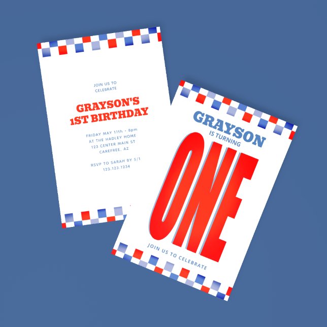 Convite Corrida girando um primeiro aniversario (Criador carregado)