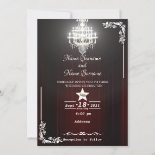 Convite Cortina de teatro-candelabro