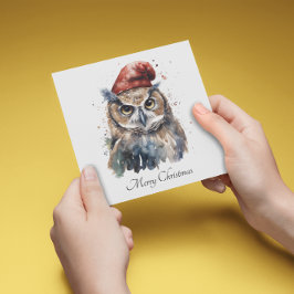 Convite Coruja Invernal Encantada, personalizada