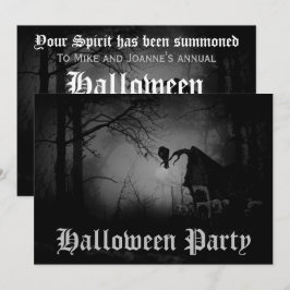 Convite Corvo Assustador e Sinistro na Festa de Halloween
