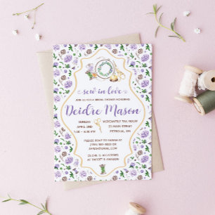 Convite Cose Com Amor! Bordado, Chá de Noiva Floral