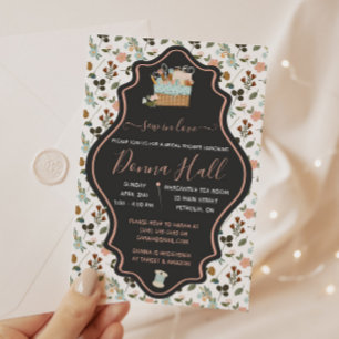 Convite Cose Com Amor! Bordado, Chuveiro de Noiva Floral