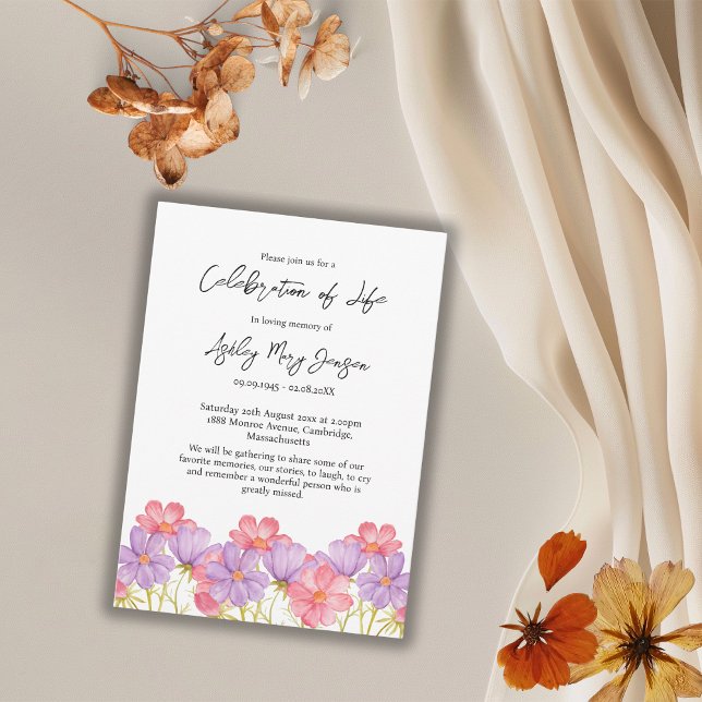 Convite Cosmos Celebration of Life Funeral (Criador carregado)