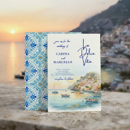 Convite Costa Amalfitana Amore | La Dolce Vita Casamento a