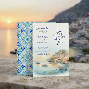 Convite Costa Amalfitana Amore   La Dolce Vita Casamento a