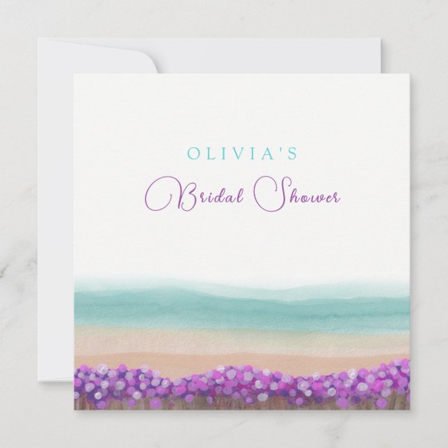 Convite Costa do Azure em Chá de panela Bloom (Frente)