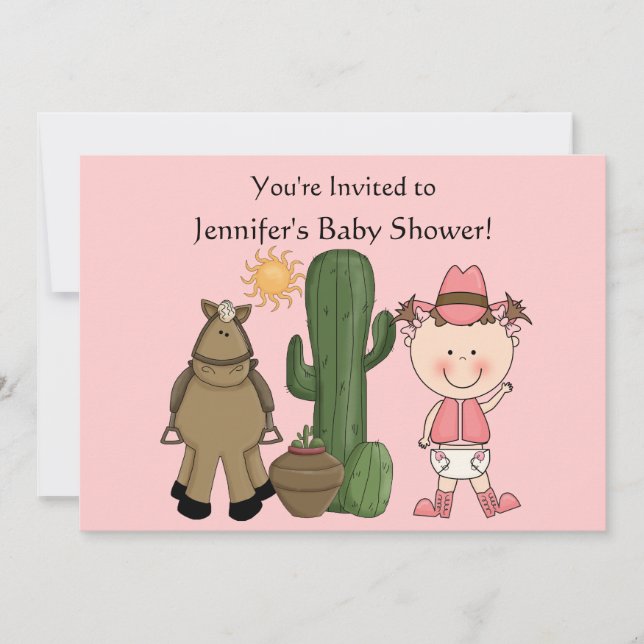 Convite Costume bonito do pônei do bebé & do cavalo (Frente)