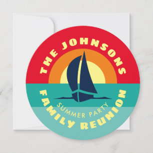 Convite Costume de festa de verão de reunião de família