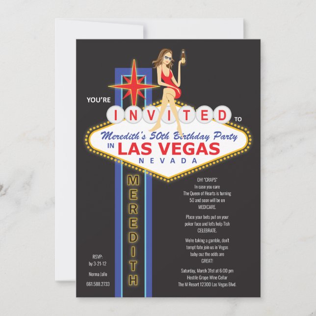 Convite Costume - Meredith 50th (Frente)