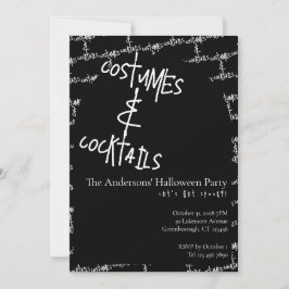 Convite Costumes and Cocktails Halloween