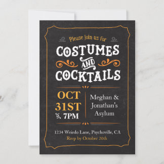 Convite Costumes e Cocktails