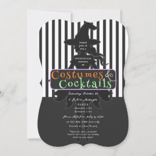 Convite Costumes e Cocktails Bebem Bruxas no Halloween
