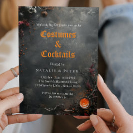 Convite Costumes e Cocktails I Velas Cinzas