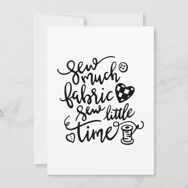 Convite costura | Pouco Tecido Pouco Tempo (Frente)