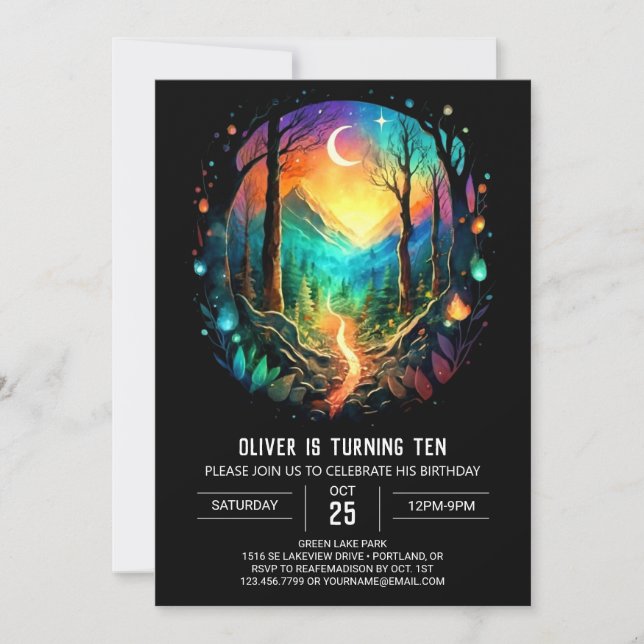 Convite Cottage Elegant Boho Birthday (Frente)