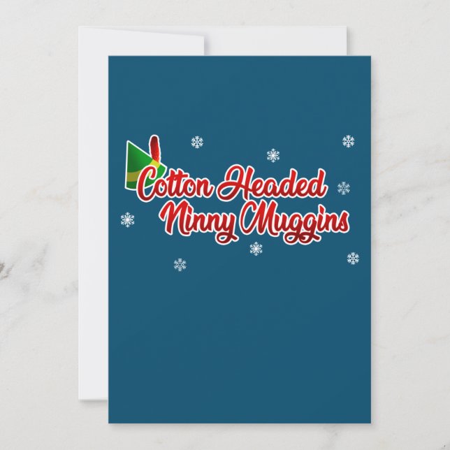 Convite Cotton Headed Ninny Muggins Funny Elf Christmas (Frente)