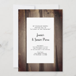 Convite Country Barn Wood Junior / Baile de formatura Mais