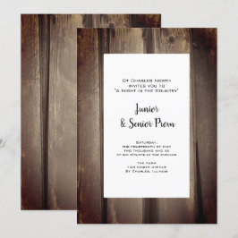 Convite Country Barn Wood Junior / Baile de formatura Mais