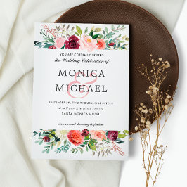 Convite Country Bloom | Autumn Flowers Chic Wedding