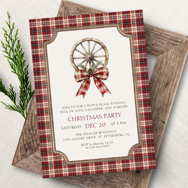 Convite Country Christmas Party (Criador carregado)