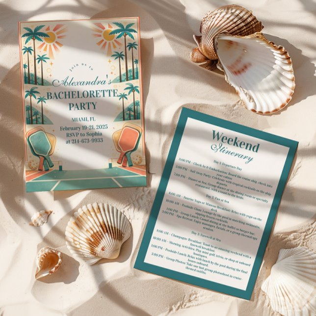 Convite Country Club Pickleball Bachelorette (Criador carregado)