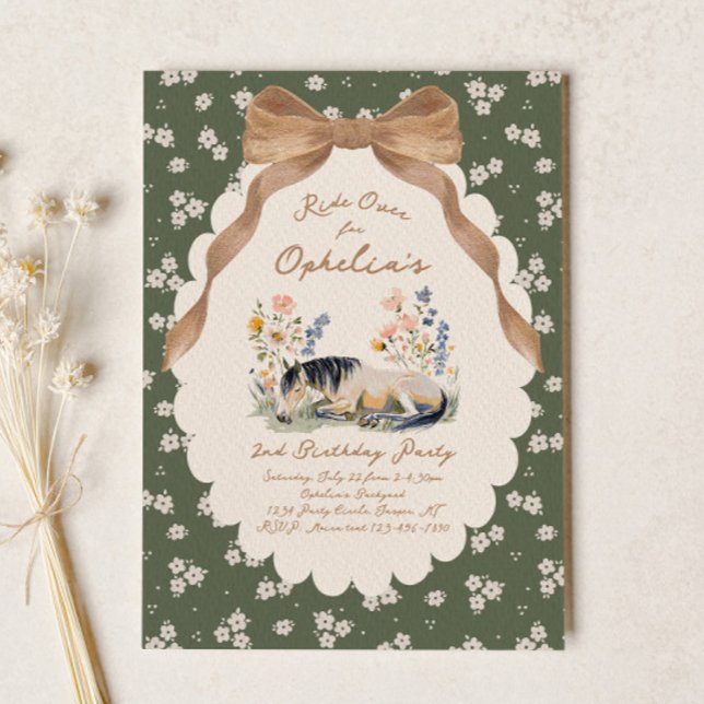 Convite Country Horse Birthday Invitation (Criador carregado)