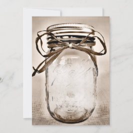 Convite Country Mason Jar Rustic Vazio