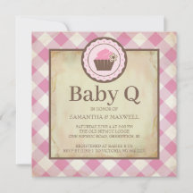 Country Pink Gingham e Cupcake Baby Q Picnic