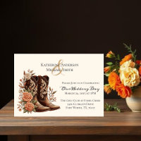 Country Western Flowers com Boots de Cowboy