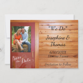 Convite Country Western Photo Save the Date (A Foto Ociden