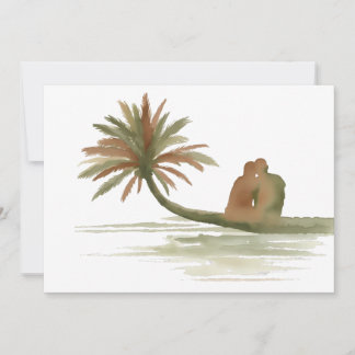 Convite Couple Sitting on Palm Tree