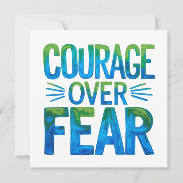 Convite Courage over fear (Frente)