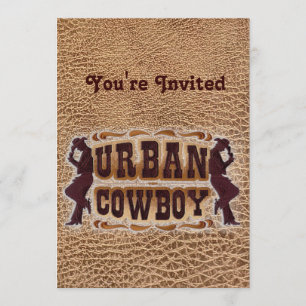 Convite Couro curvado do Oeste