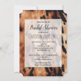 Convite Couro de Vaca Marrom Ocidental Preto Creme 